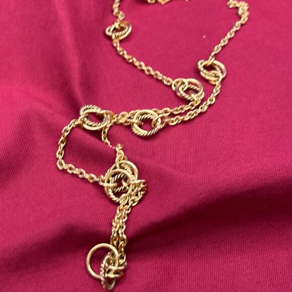 Ralph Lauren Gold-Tone Chain Double Circle Station Necklace - Picture 2 of 10